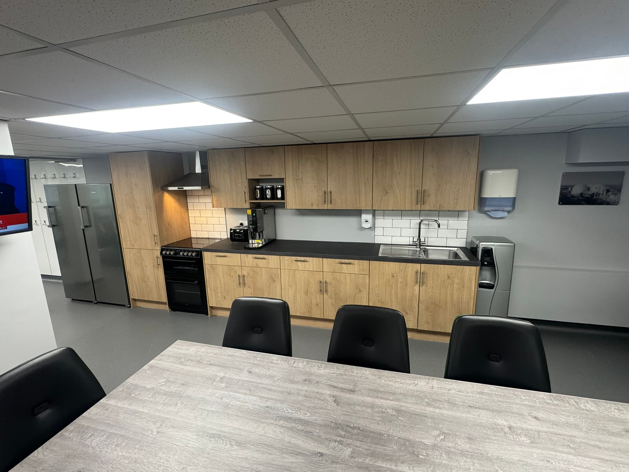 Refurbished staff welfare facilities and canteen area